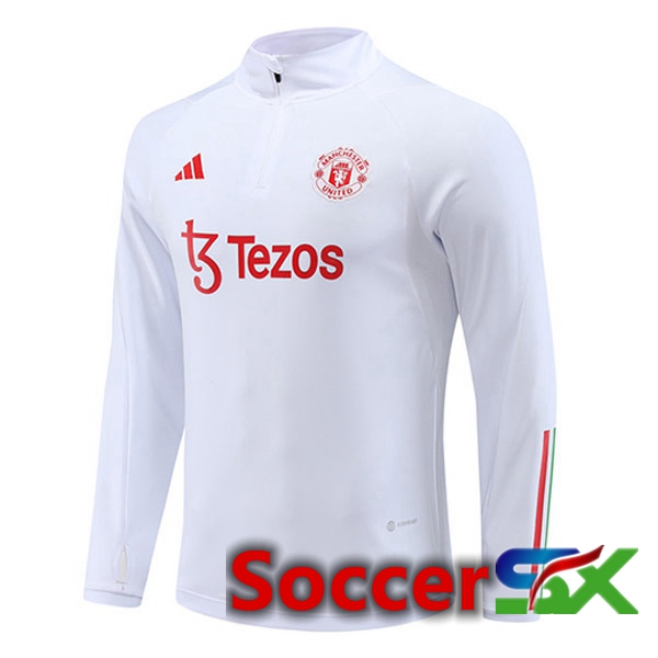 Manchester United Training Sweatshirt White 2023/2024