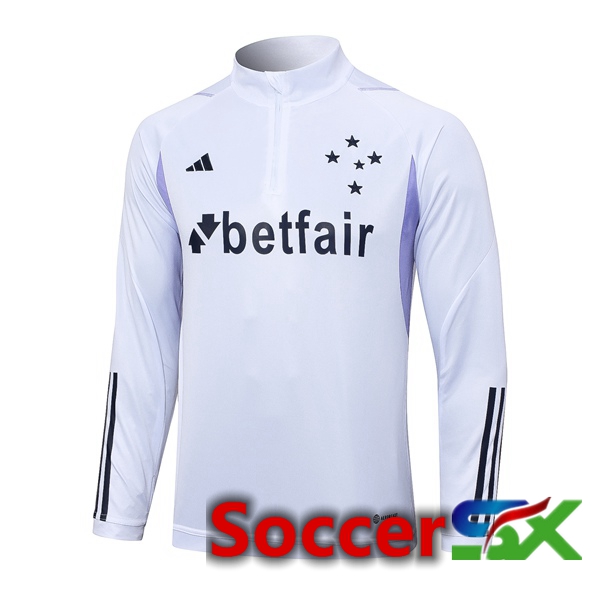 Cruzeiro EC Training Sweatshirt White 2023/2024