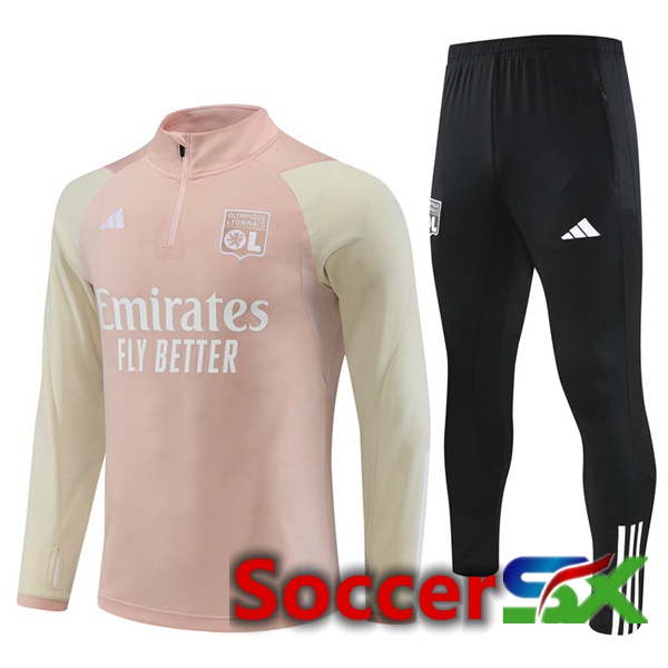 Lyon OL Training Tracksuit Suit Pink 2023/2024