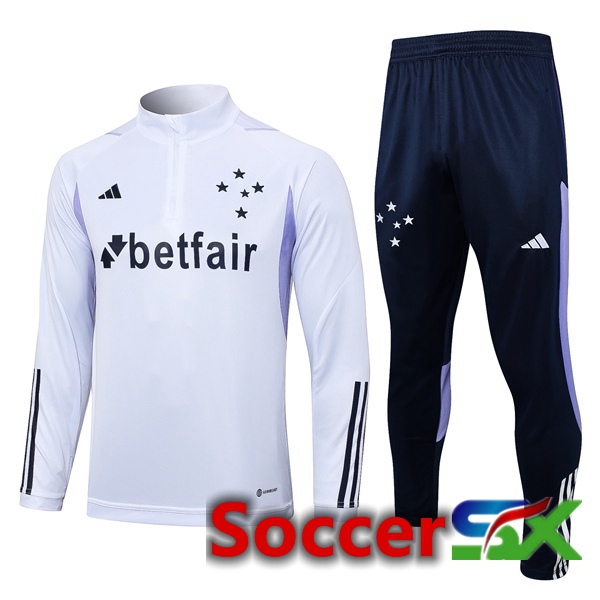 Cruzeiro EC Training Tracksuit Suit White 2023/2024