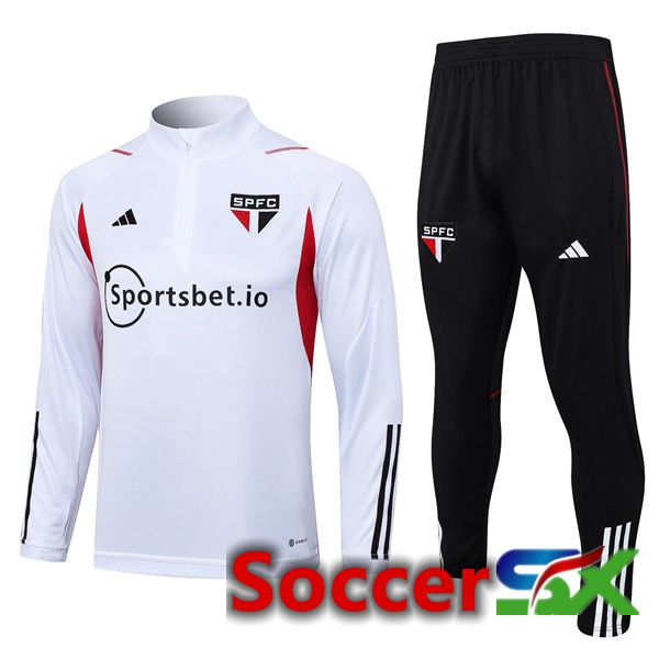 Sao Paulo FC Training Tracksuit Suit White 2023/2024