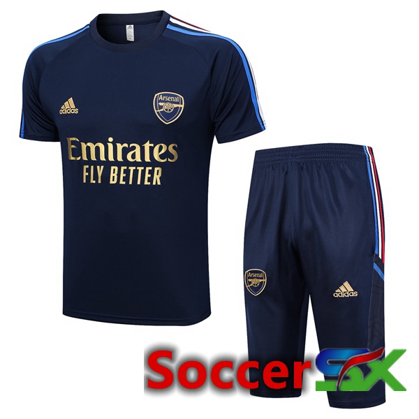 Arsenal Training T Shirt + Shorts Royal Blue 2023/2024