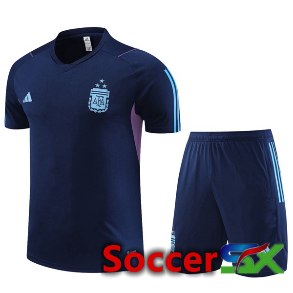 Argentina Training T Shirt + Shorts Royal Blue 2023/2024