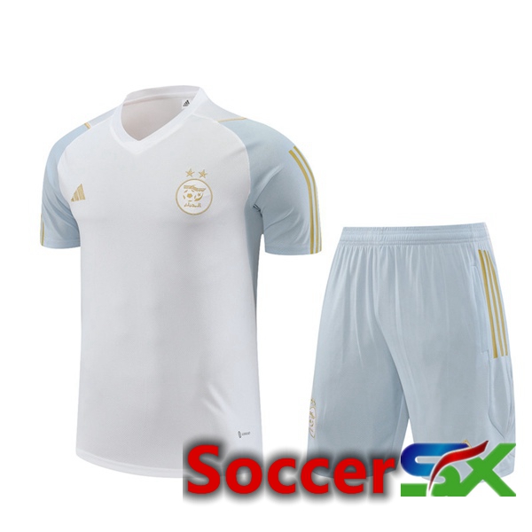 Algeria Training T Shirt + Shorts White 2023/2024