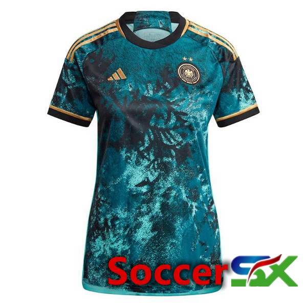 Germany Womens Soccer Jersey Away Green 2023/2024