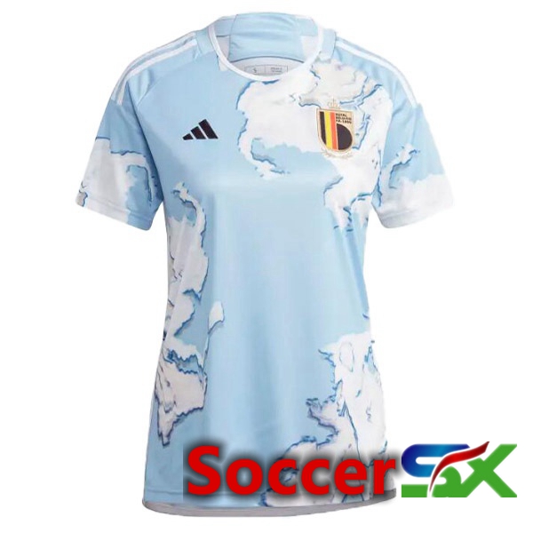 Belgium Womens Soccer Jersey Away Blue 2023/2024