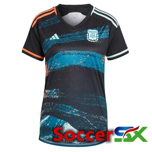 Argentina Womens Soccer Jersey Away Black 2023/2024