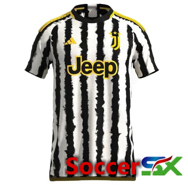 Juventus Soccer Jersey Home Black White Leaked Version 2023/2024