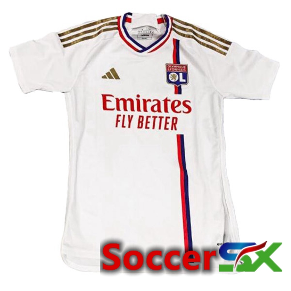 Lyon OL Soccer Jersey Home White Leaked Version 2023/2024