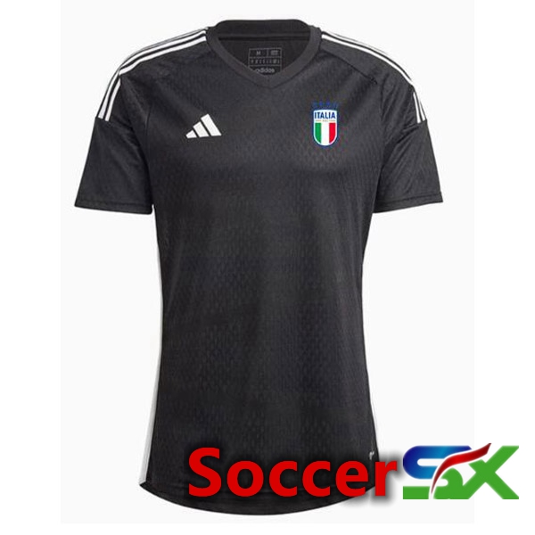 Italy Goalkeeper Soccer Jersey Black 2023/2024
