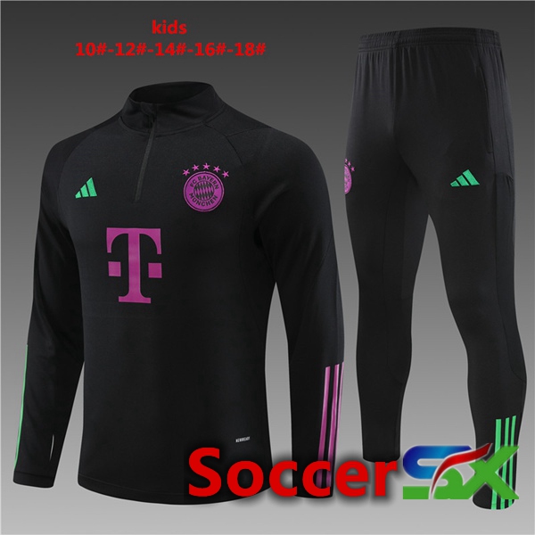 Bayern Munich Kids Training Tracksuit Suit Black 2023/2024