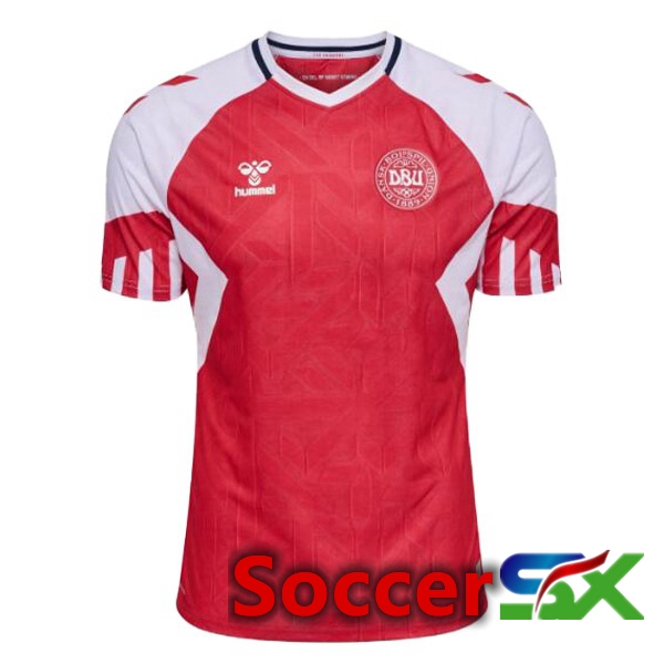 Denmark Soccer Jersey Home Red 2023/2024