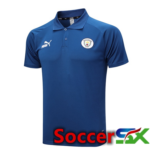 Manchester City Soccer Polo Royal Blue 2023/2024