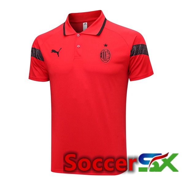 AC Milan Soccer Polo Red 2023/2024