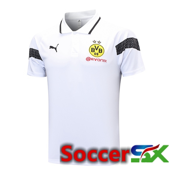 Dortmund BVB Soccer Polo White 2023/2024
