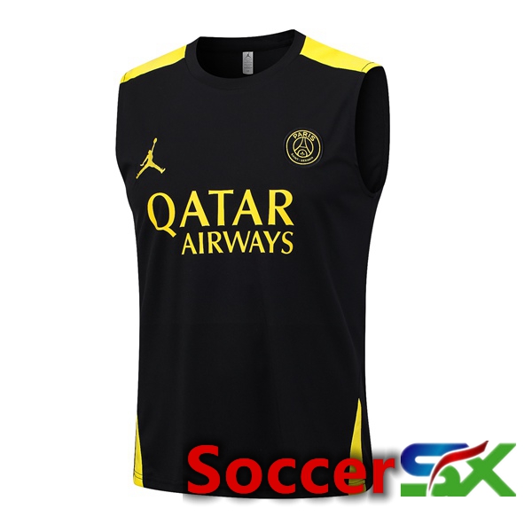 Paris PSG Soccer Vest Black 2023/2024