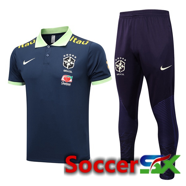 Brazil Soccer Polo + Pants Royal Blue 2023/2024