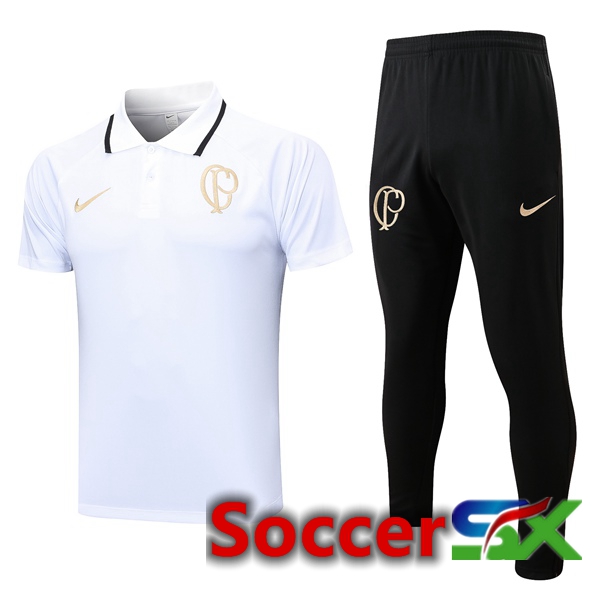 Corinthians Soccer Polo + Pants White 2023/2024