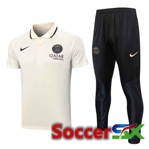 Paris PSG Soccer Polo + Pants Brown 2023/2024