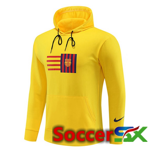 FC Barcelona Training Sweatshirt Hoodie Yellow 2023/2024