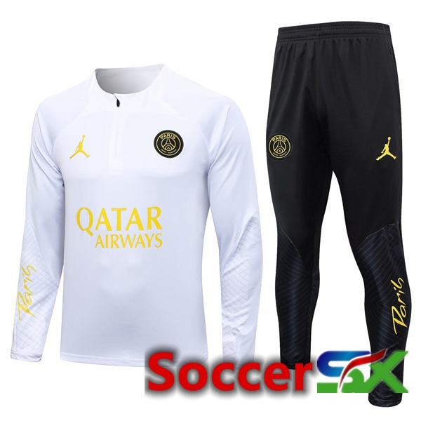 Paris PSG Training Tracksuit Suit White 2023/2024