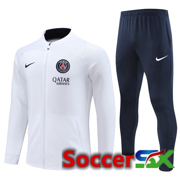 Paris PSG Training Jacket Suit White 2023/2024