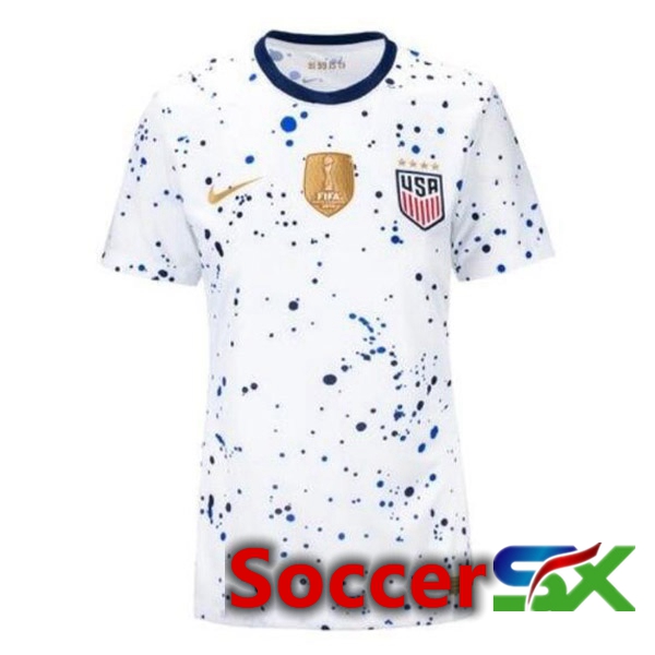 USA Womens Soccer Jersey Home White 2023/2024
