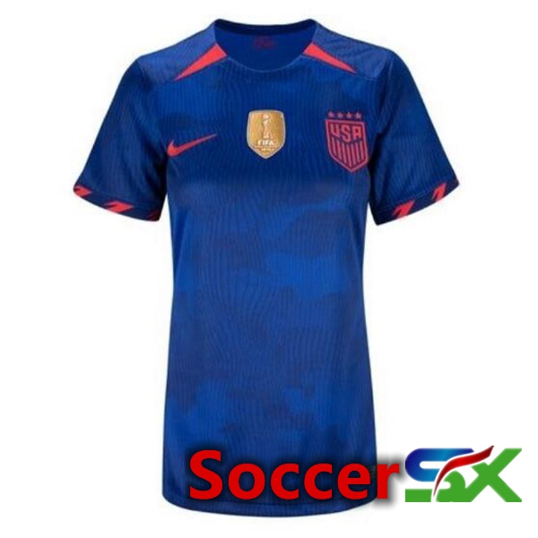 USA Womens Soccer Jersey Away Blue 2023/2024