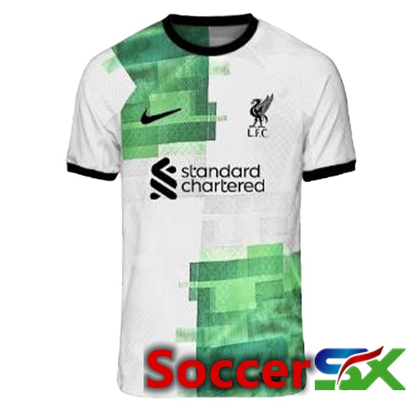 FC Liverpool Soccer Jersey Away White Green Leaked Version 2023/2024