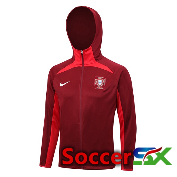 Portugal Training Jacket Hoodie Red 2023/2024