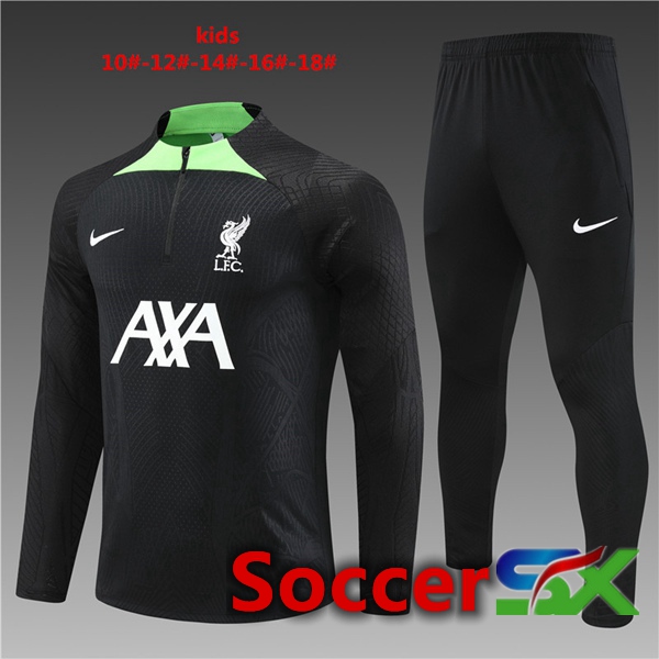 FC Liverpool Kids Training Tracksuit Suit Black 2023/2024