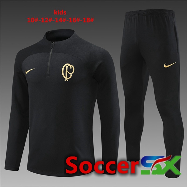 Corinthians Kids Training Tracksuit Suit Black 2023/2024
