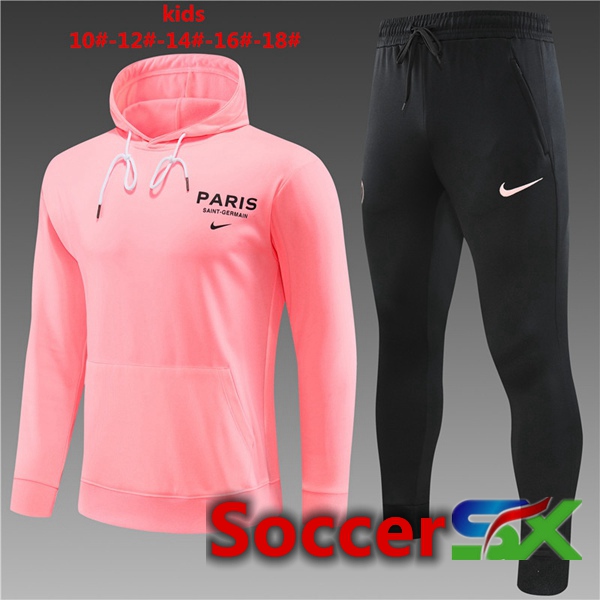 Paris PSG Kids Training Tracksuit Hoodie Pink 2023/2024