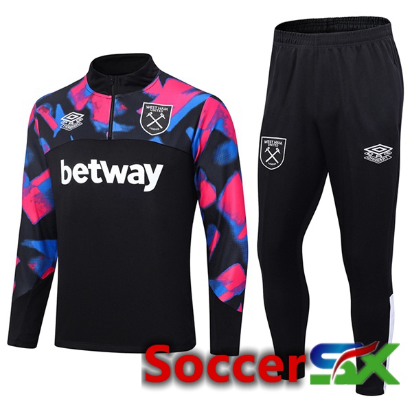 West Ham Training Tracksuit Suit Black 2023/2024