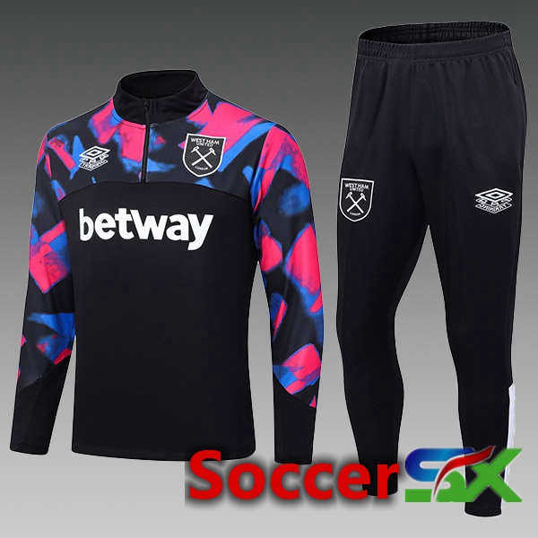 West Ham Kids Training Tracksuit Suit Black 2023/2024