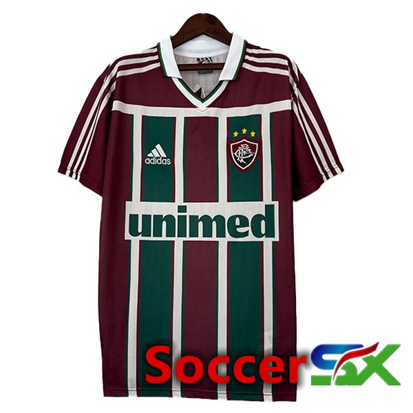 Fluminense Retro Soccer Jersey Home Red Green 2003