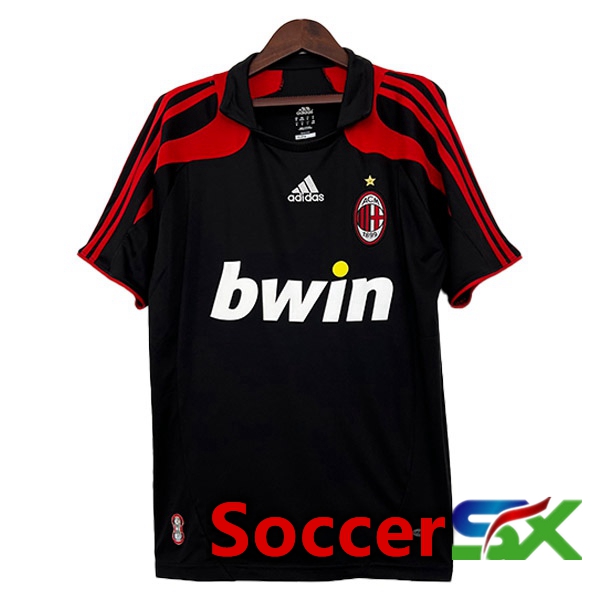 AC Milan Retro Soccer Jersey Third Black 2007-2008