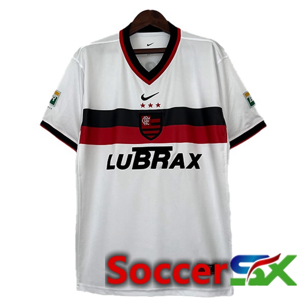 Flamengo Retro Soccer Jersey Away White 2001