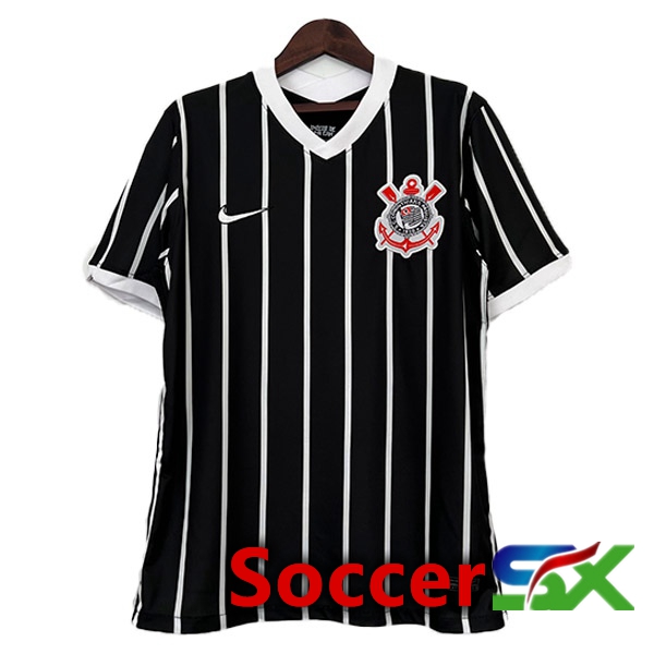 Corinthians Retro Soccer Jersey Away Black 2020-2021