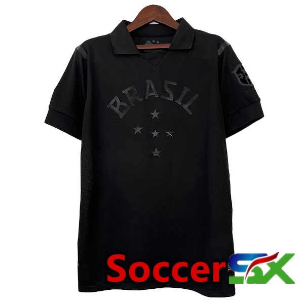 Brazil Retro Soccer Jersey Third Black 2013-2014