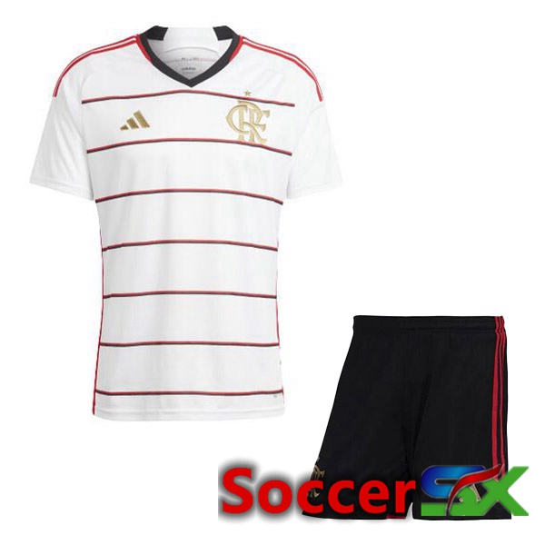 Flamengo Kids Soccer Jersey Away White 2023/2024
