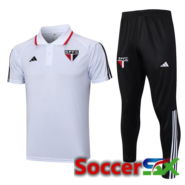 Sao Paulo FC Soccer Polo + Pants White 2023/2024