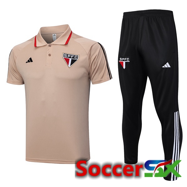 Sao Paulo FC Soccer Polo + Pants Brown 2023/2024