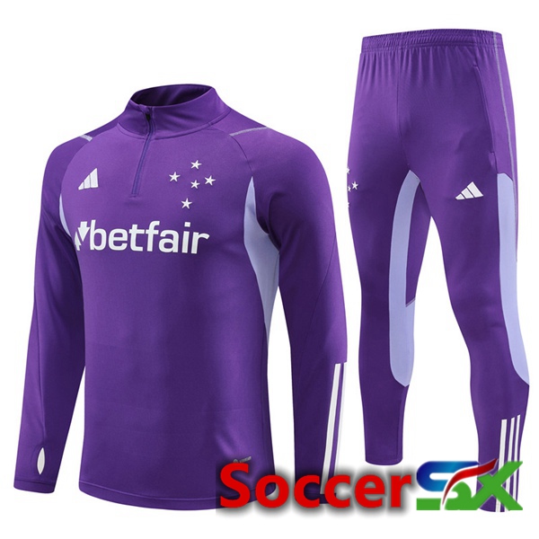 Cruzeiro EC Training Tracksuit Suit Purple 2023/2024