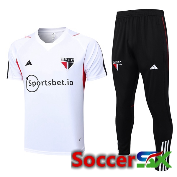 Sao Paulo FC Training T Shirt + Pants White 2023/2024