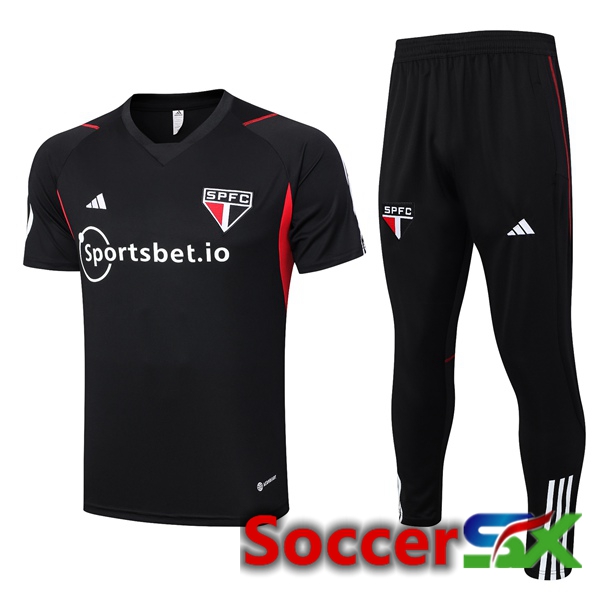 Sao Paulo FC Training T Shirt + Pants Black 2023/2024