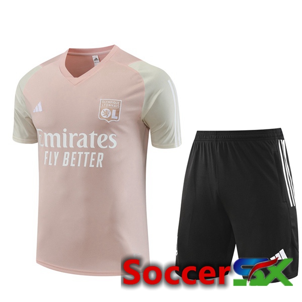 Lyon OL Training T Shirt + Shorts Pink 2023/2024