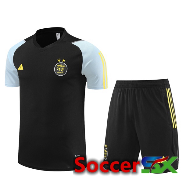 Algeria Training T Shirt + Shorts Black 2023/2024