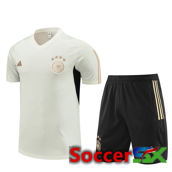 Germany Training T Shirt + Shorts White 2023/2024