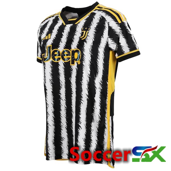 Juventus Womens Soccer Jersey Home Black White 2023/2024